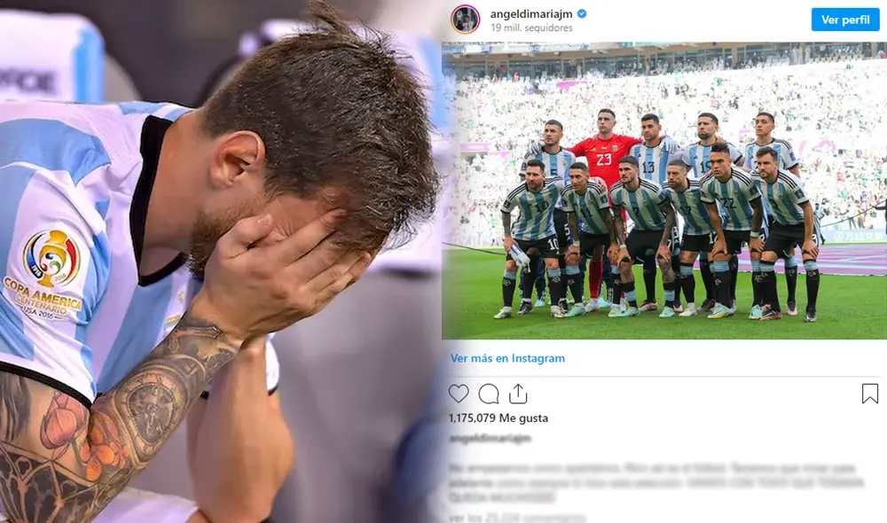 Qatar 2022: ¿Qué reflexiones tuvieron los jugadores argentinos tras la derrota contra Arabia Saudita? Foto: Composición de La República/Mexsport/Instagram