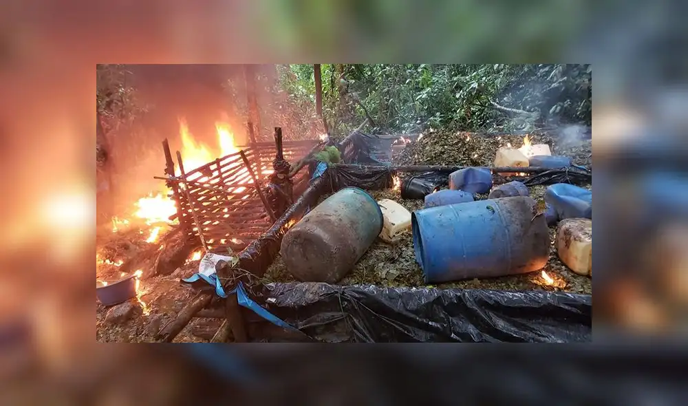 Destruyen laboratorios donde se elaboraba pasta básica de cocaína