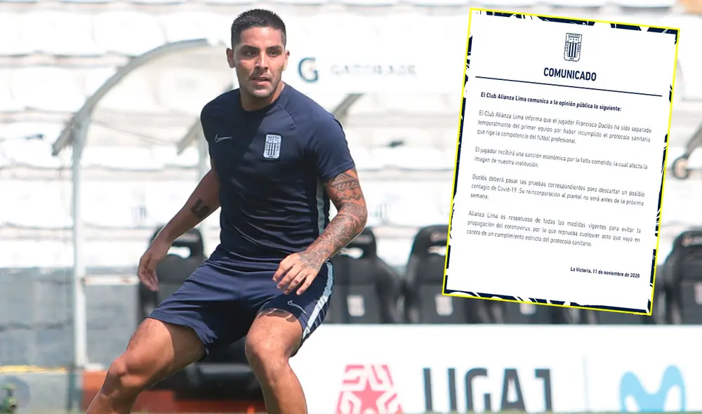 Alianza Lima emitió un comunicado sobre el tema extradeportivo de Francisco Duclós. Foto: Prensa Alianza Lima