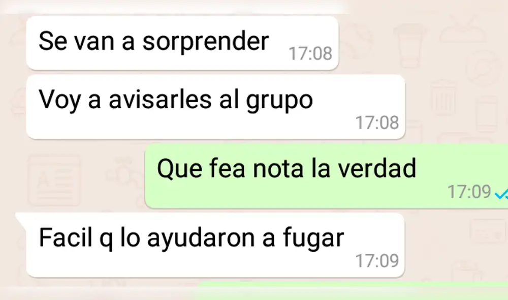 WhatsApp: le cuenta a su novio de España que César Hinostroza se fugó del Perú y así reacciona [FOTOS]