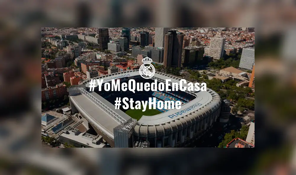 Real Madrid se unió al movimiento #YoMeQuedoEnCasa. Foto: Difusión. Real Madrid se unió al movimiento #YoMeQuedoEnCasa. Foto: Difusión.