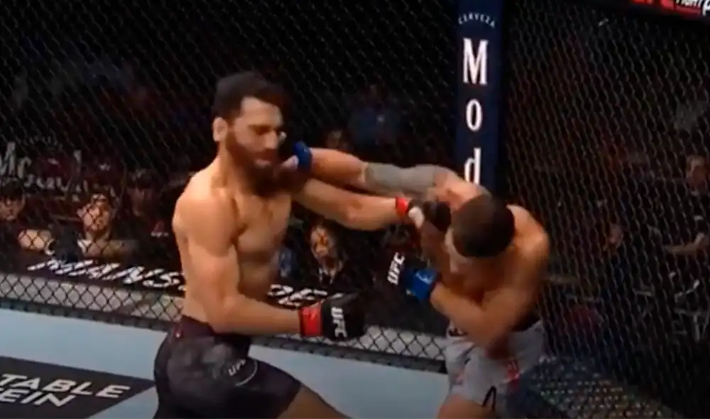 Journey Newson impactó un terrible golpe sobre Domingo Pilarte que decidió su victoria en menos de un minuto. Foto: UFC.