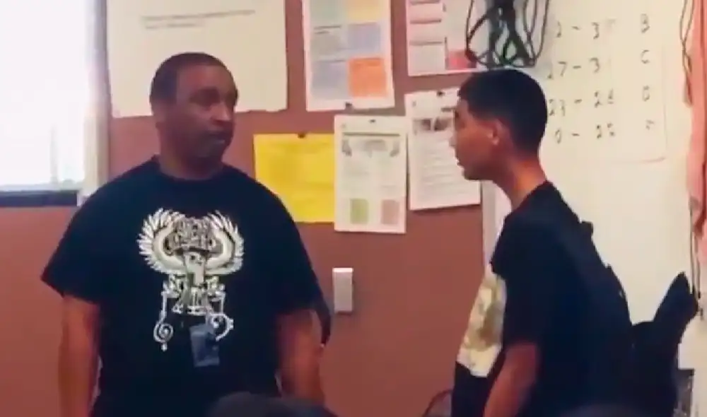 Un profesor golpeó violentamente a un alumno en EE.UU. Foto: composición LR/@EmmaRincon/Twitter