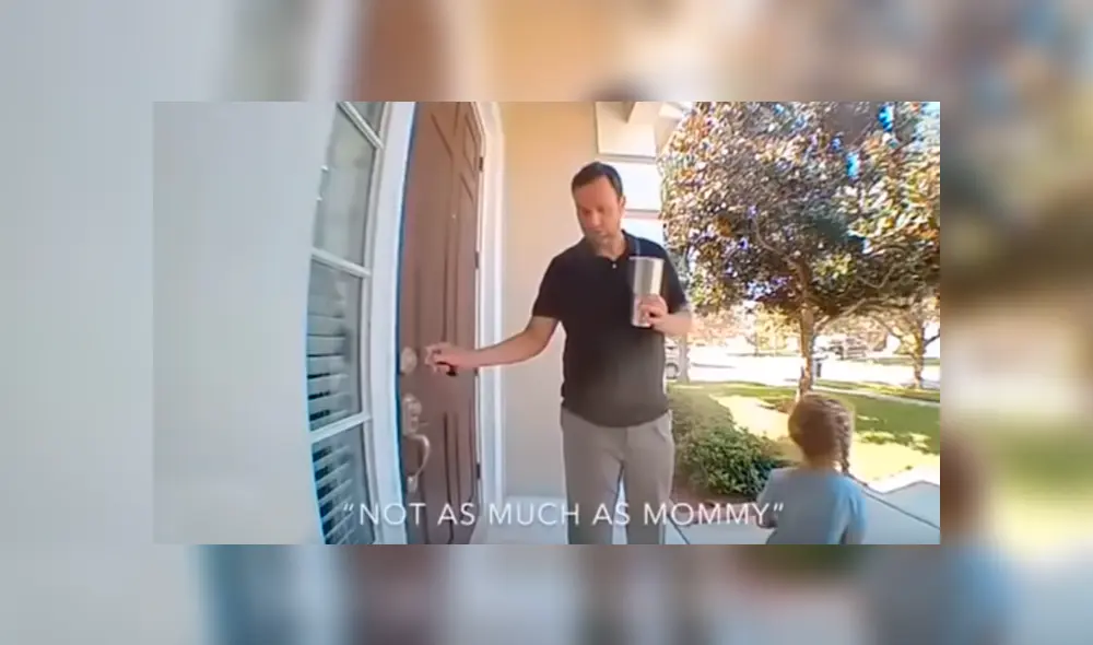 El comentario de la pequeña tomó por sorpresa al hombre, quien reaccionó de una divertida manera. Foto: captura