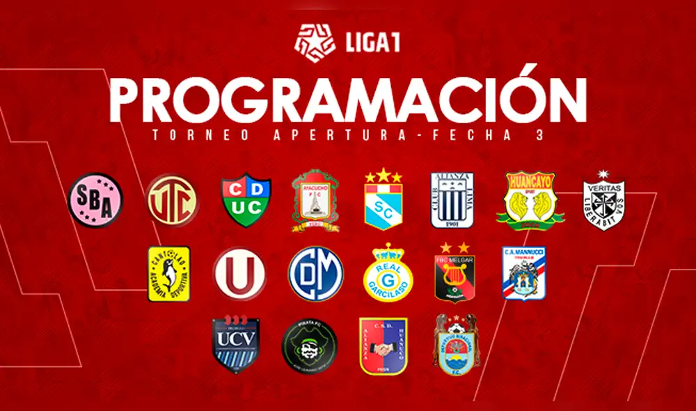 Torneo Apertura: partidos y resultados de la tercera fecha de la Liga 1