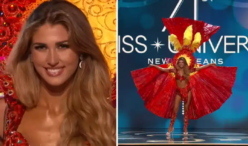 La representante nacional lució un traje insparado en la Amazonía del Perú. Foto: composición LR