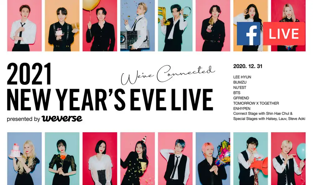 Todo lo que debes de saber sobre el live stream del 2021 NYEL. Foto: Big Hit