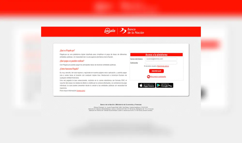 El duplicado de brevete se puede pagar mediante la página 'Pagalo.pe' del Banco de la Nación o en las oficinas del MTC (Lince o Cercado de Lima).