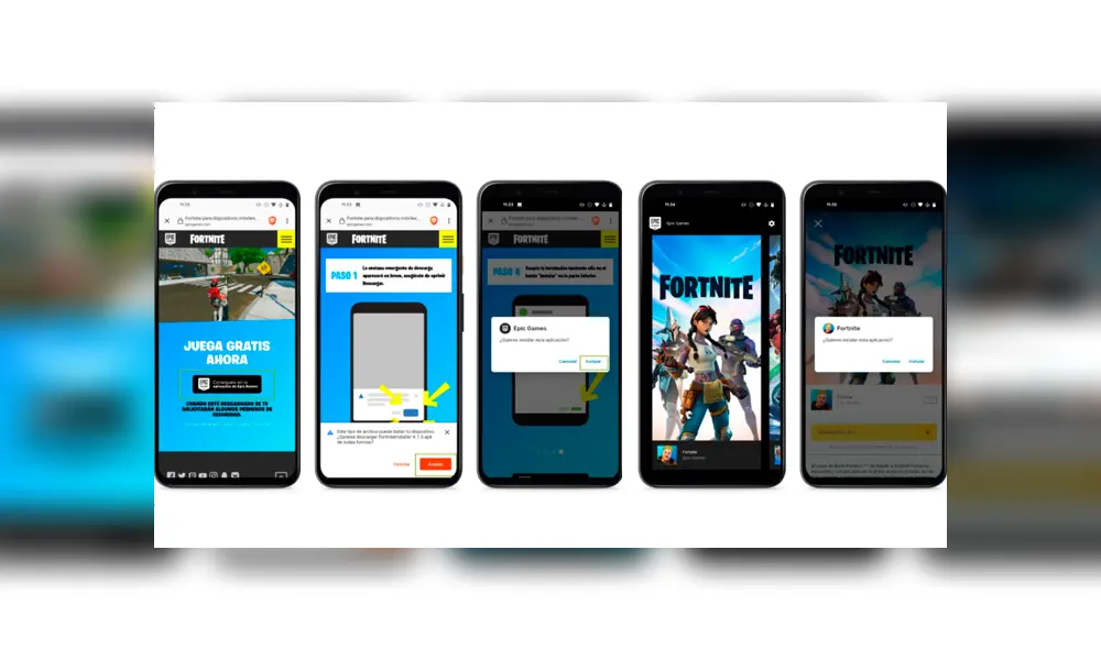 El APK oficial de Fortnite está en la página de Epic Games. Foto: Captura.