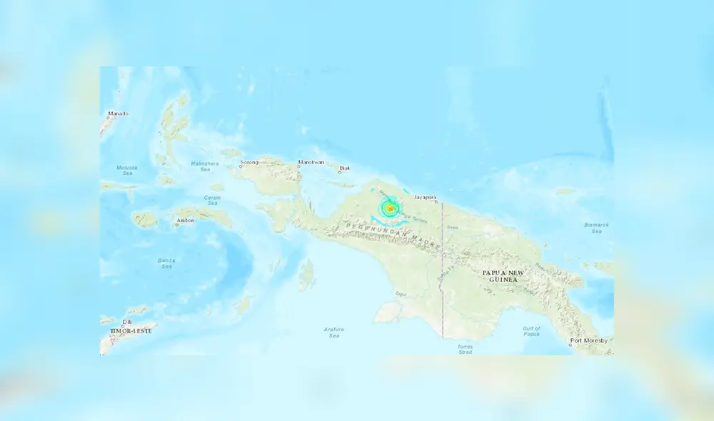 Sismo de magnitud 6.1 se registró este lunes en Indonesia. Foto: usgs.gov Sismo de magnitud 6.1 se registró este lunes en Indonesia. Foto: usgs.gov