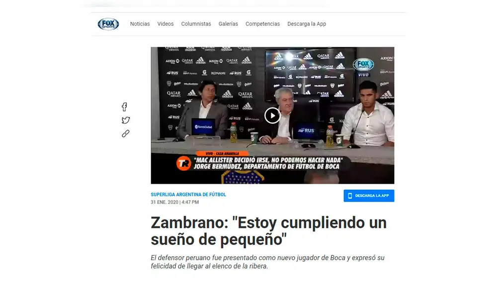 Boca Juniors ficha a Carlos Zambrano: prensa argentina informa sobre la llegada del peruano. Boca Juniors ficha a Carlos Zambrano: prensa argentina informa sobre la llegada del peruano.