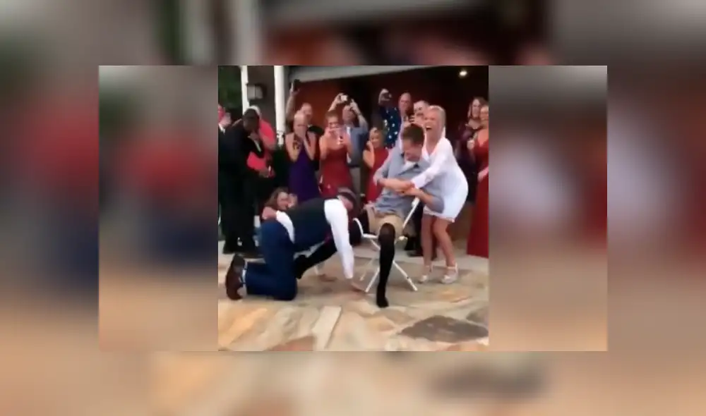 Facebook viral: Novio baila atrevido 'striptease' a su esposa, se quita la venda y queda horrorizado [VIDEO]