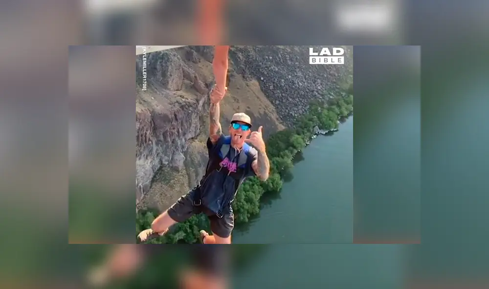 Joven realiza reto extremo en el aire y sucede lo impensado. Joven realiza reto extremo en el aire y sucede lo impensado.
