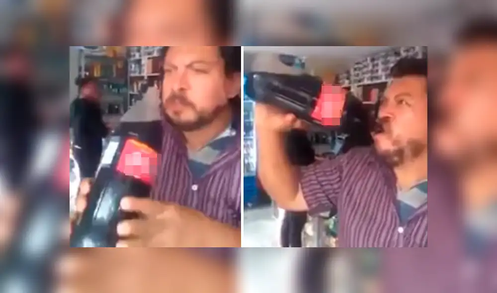 Facebook: graban a hombre tomando gaseosa de 3 litros de un solo sorbo y miles quedan en shock [VIDEO]