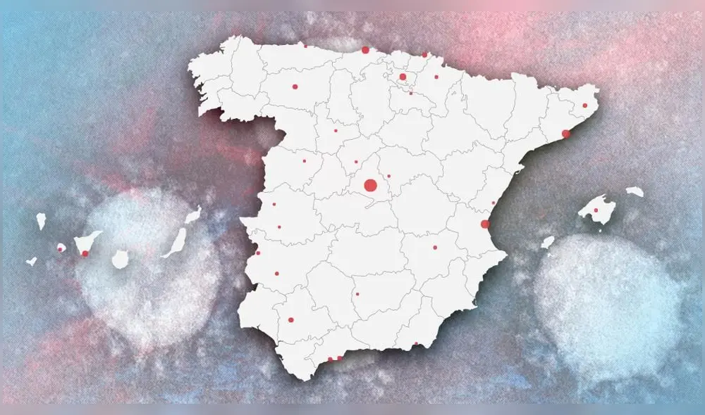 Mapa de coronavirus en España. (Foto: La Vanguardia)