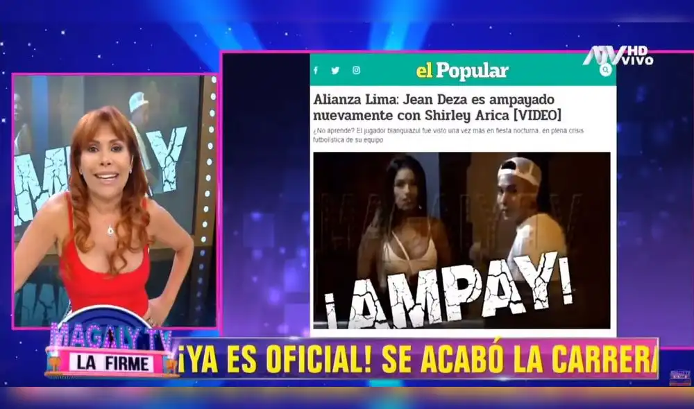 Magaly Medina: "Da la casualidad que siempre ‘ampayamos' a jugadores de Alianza Lima". Foto: Captura. Magaly Medina: "Da la casualidad que siempre ‘ampayamos' a jugadores de Alianza Lima". Foto: Captura.