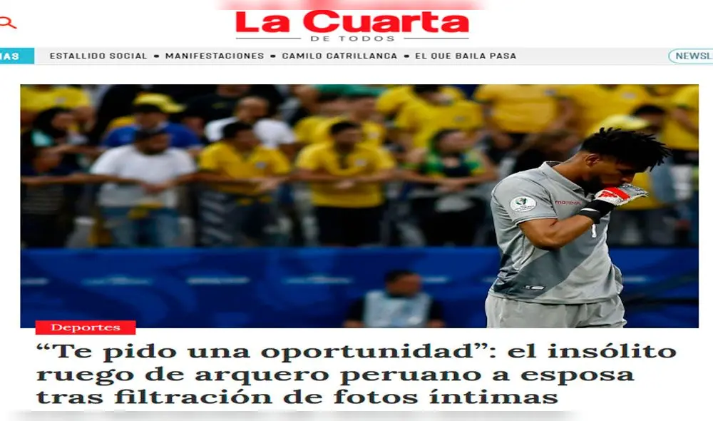 Pedro Gallese: prensa internacional informa de infidelidad de arquero Pedro Gallese: prensa internacional informa de infidelidad de arquero