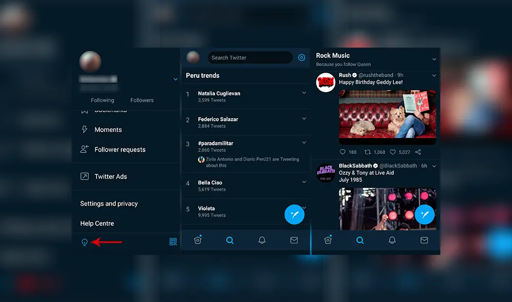 Smartphones Aplicaciones Modo Oscuro