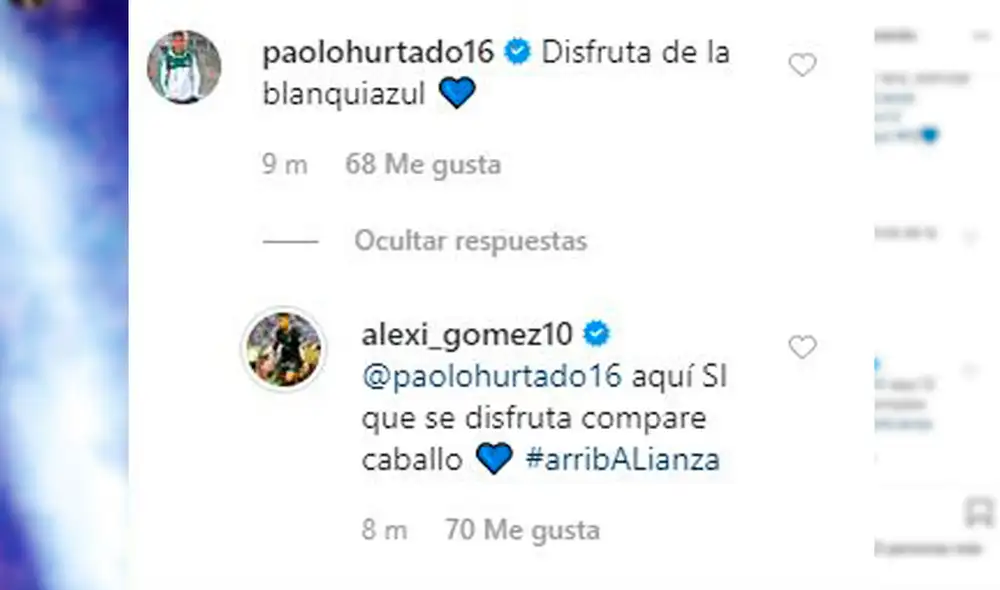 Alexi Gómez mandó una indirecta para sus anteriores clubes en Instagram. Foto: Instagram