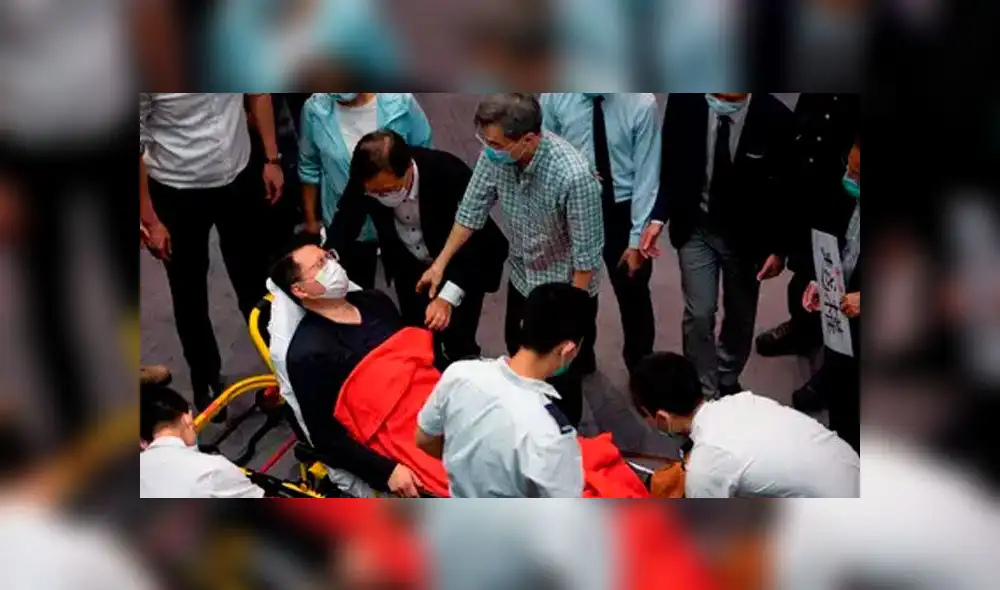 Trifulca en el Congreso de Hong Kong. Foto: Tyrone Siu