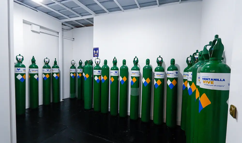 Centro de distribución de oxígeno medicinal gratuito de Qura Norte.