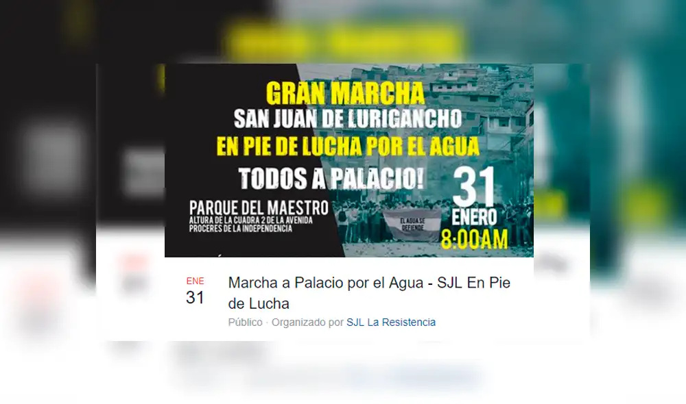 Convocan a marcha por el agua y cambio de tuberías en San Juan de Lurigancho 