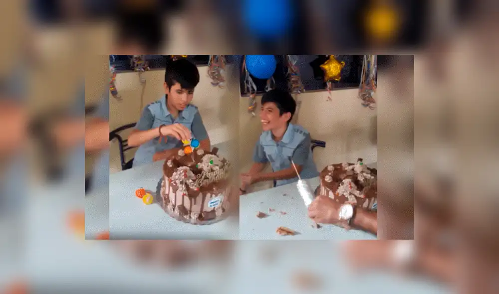 Facebook viral: Cumpleañero corta su torta y descubre el regalo escondido en su interior 