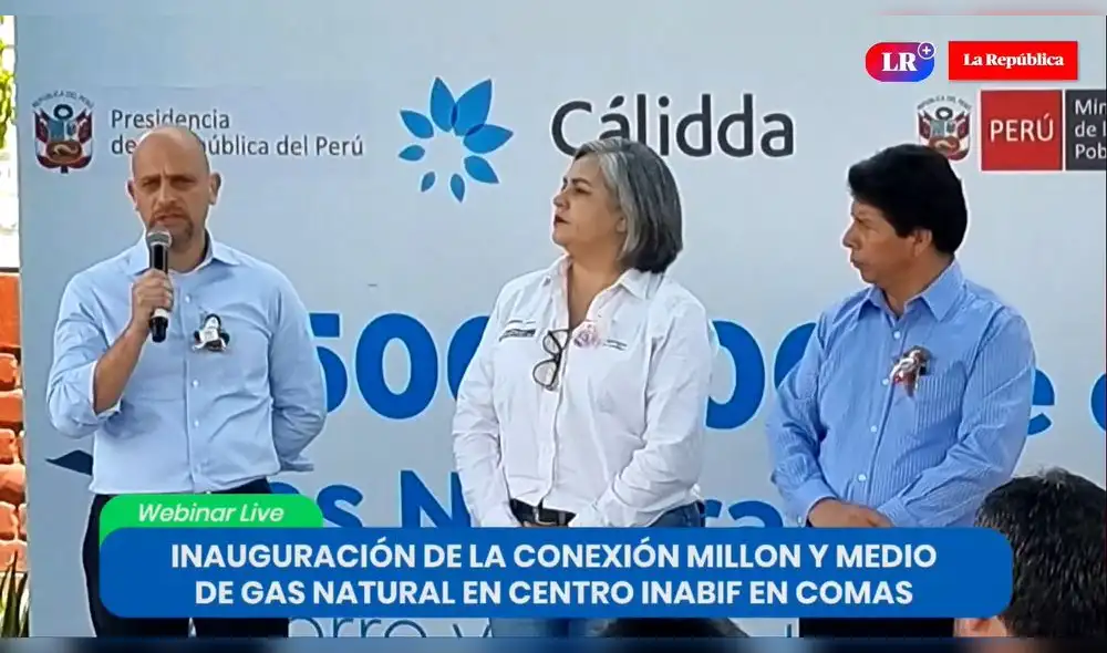 Inauguración de la conexión contó con la presencia del presidente de la república, Pedro Castillo. Foto: difusión