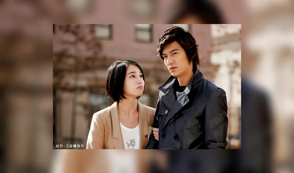 Lee Min Jung y Lee Min Ho en una escena del dorama "Boys Over Flowers".