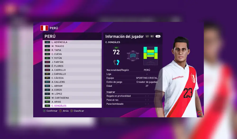 Perú en PES 2020.