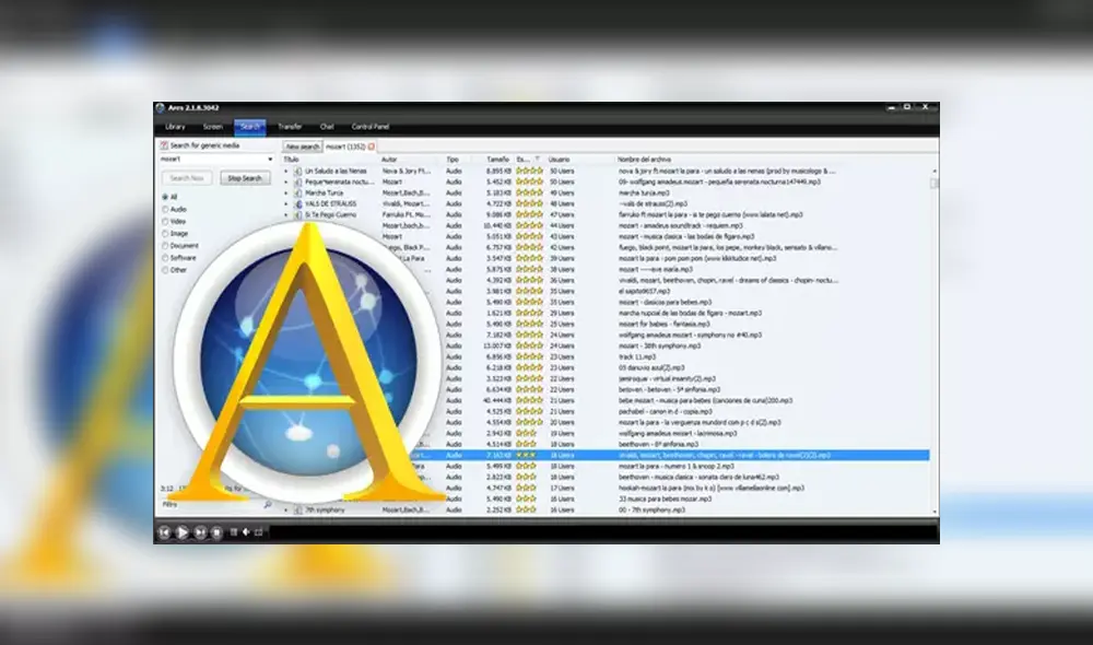 6. Bajar música en Ares. Foto: Captura.
