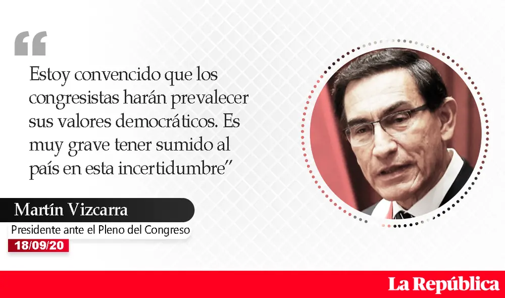 Frases de Martín Vizcarra ante el Congreso. Frases de Martín Vizcarra ante el Congreso.