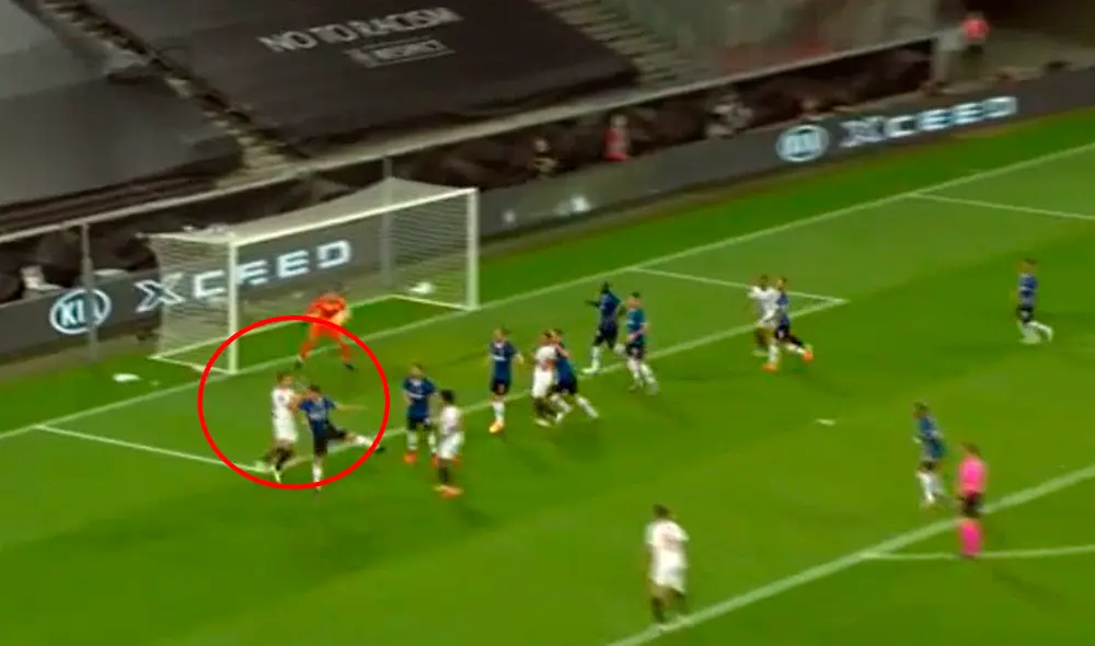 Gol de Jong para el 2-1 en el Sevilla vs. Inter de Milan. Captura Sport HD Gol de Jong para el 2-1 en el Sevilla vs. Inter de Milan. Captura Sport HD