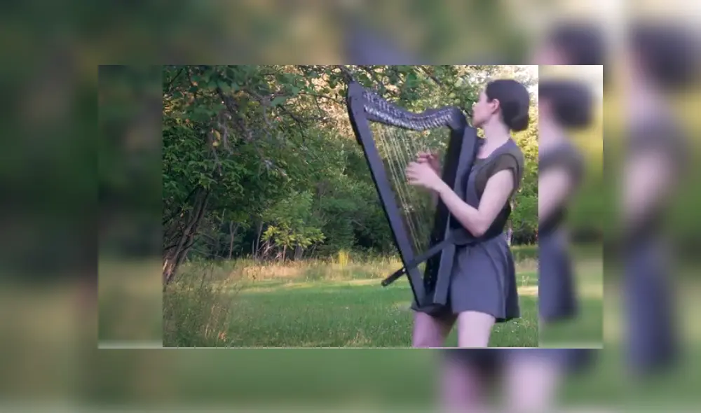 Desliza las imágenes para ver más sobre esta joven que fue sorprendida por un ciervo en pleno 'concierto'. (Foto: captura)