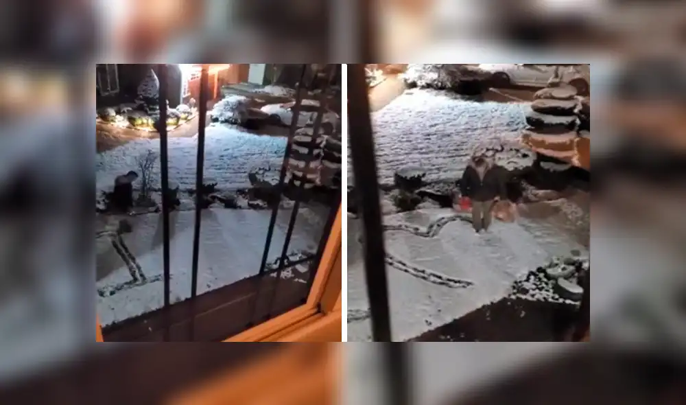 En Facebook, un hombre quería sorprender a su pareja con un amoroso gesto en la nieve y ella lo descubre. En Facebook, un hombre quería sorprender a su pareja con un amoroso gesto en la nieve y ella lo descubre.