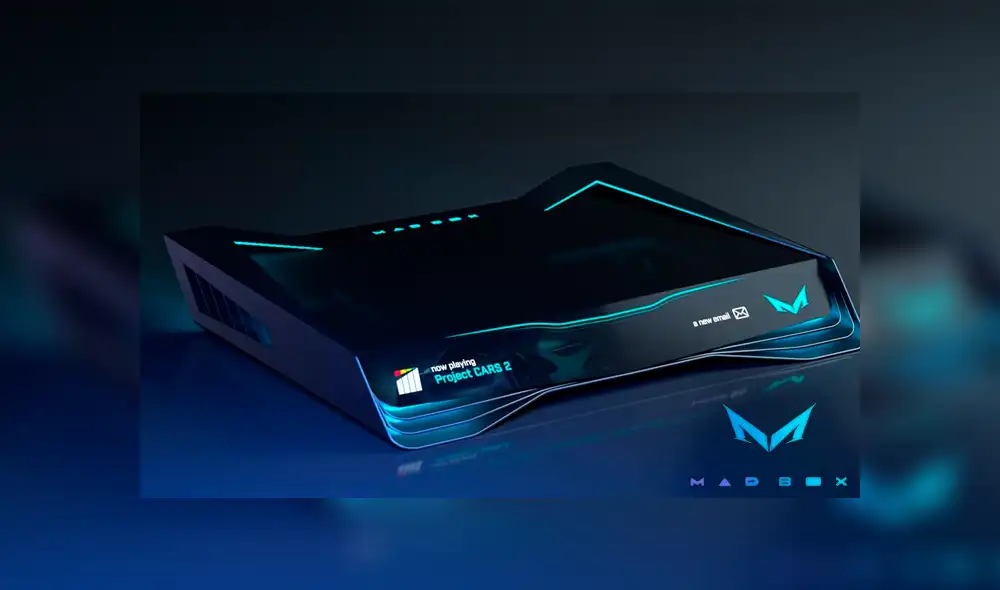 Este es el diseño oficial de Mad Box, nuevo enemigo de Sony y Microsoft que puede colgarse en la pared [FOTOS]