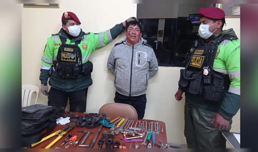 Hombre fue detenido mientras huía con moto de policía, en Puno.