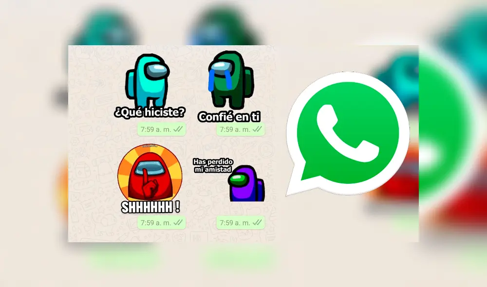 Desliza para ver los stickers de Among Us que ya están disponibles en WhatsApp. Foto: Composición La República. Desliza para ver los stickers de Among Us que ya están disponibles en WhatsApp. Foto: Composición La República.