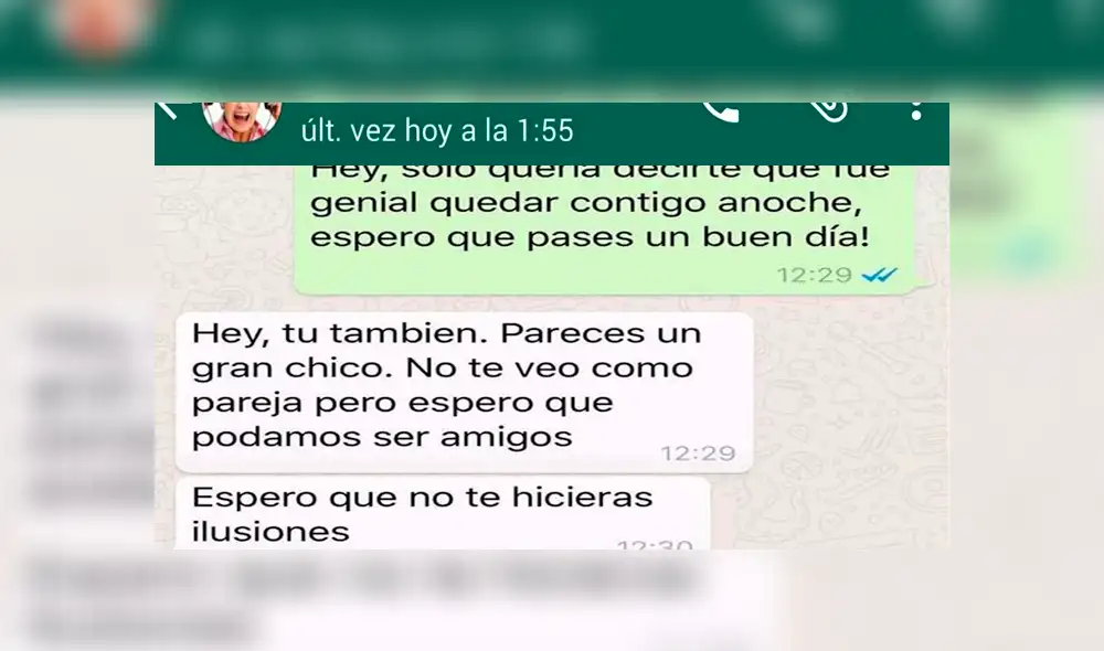 WhatsApp: chica manda a la 'friendzone' a joven y este le da la lección de su vida [FOTOS]