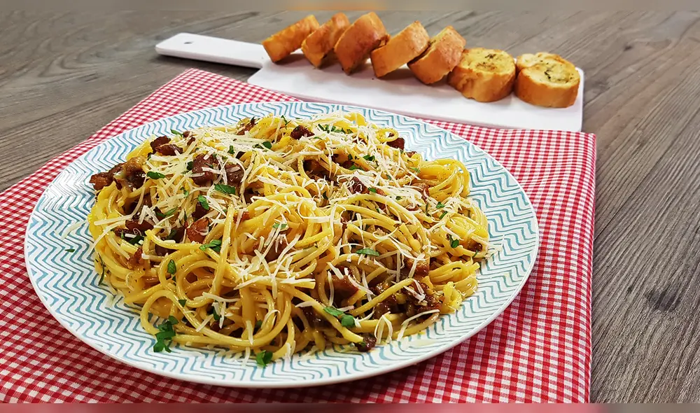 Receta espaguetis a la Carbonara. Buenazo!