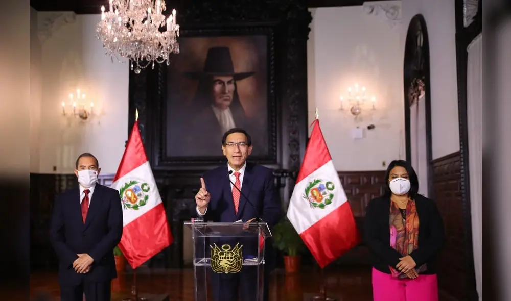 El presidente Vizcarra da mensaje a la Nación sobre los audios difundidos en el Pleno del Congreso. (Foto: La República)
