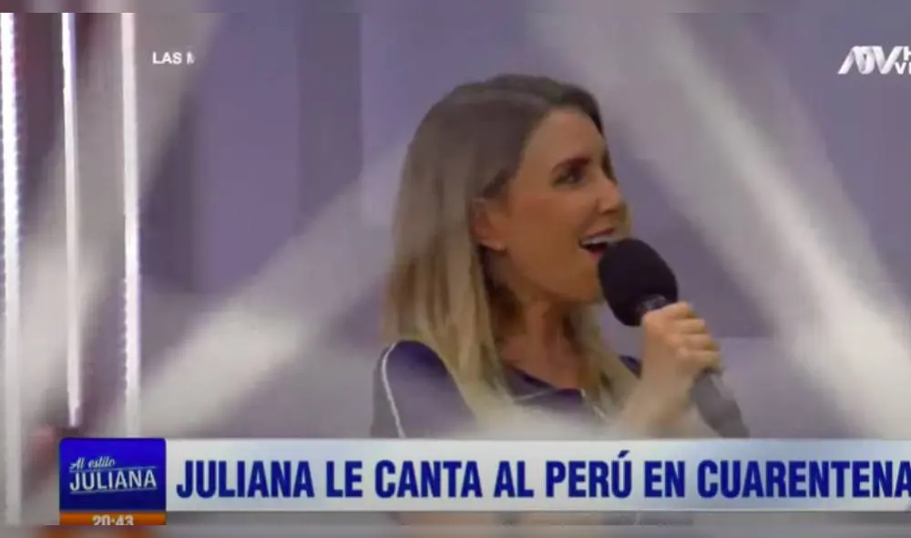 Juliana Oxenford cantó un tema de La Quinta Estación. (Foto: Captura)