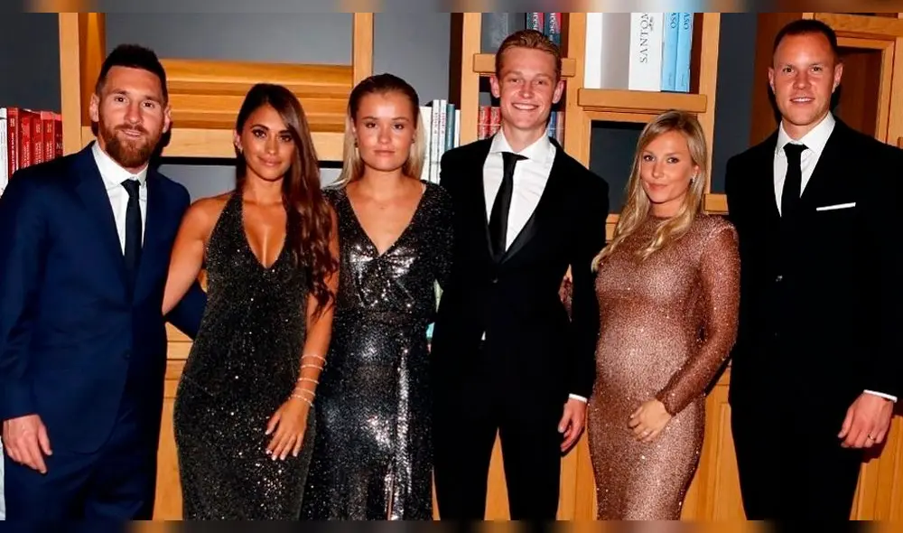 Antonella Roccuzzo y Lionel Messi en The Best Antonella Roccuzzo y Lionel Messi en The Best