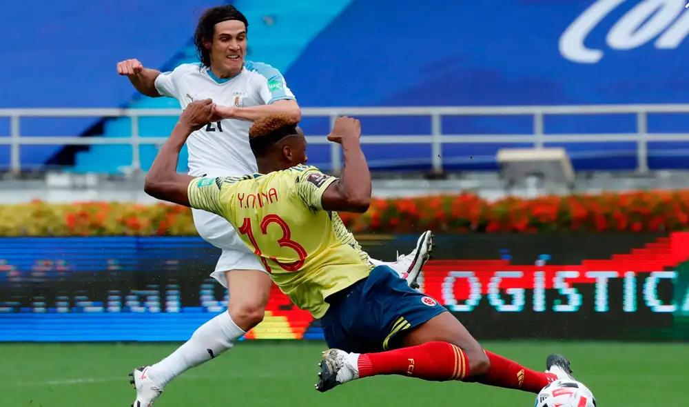 Colombia y Uruguay juegan en Barranquilla por la fecha 3 de las Eliminatorias Qatar 2022. Foto: EFE Colombia y Uruguay juegan en Barranquilla por la fecha 3 de las Eliminatorias Qatar 2022. Foto: EFE