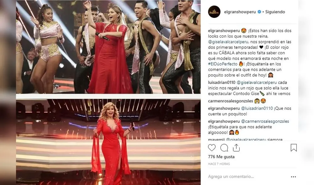 Gisela Valcárcel inicia "El artista del año: El dúo perfecto" con sexy vestido rojo 