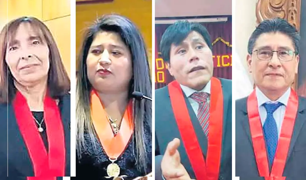 Presidentes de corte. Rosa Juárez (Tacna), Karina Holgado (Cusco), Juan Ticona (Puno) y Percy Ruiz (Moquegua). Foto: composición LR Presidentes de corte. Rosa Juárez (Tacna), Karina Holgado (Cusco), Juan Ticona (Puno) y Percy Ruiz (Moquegua). Foto: composición LR