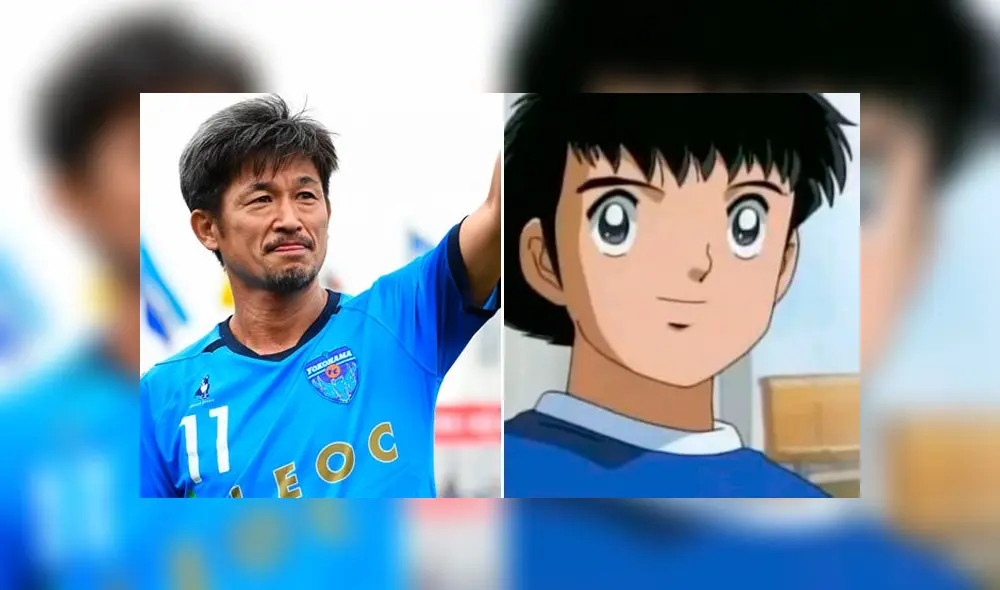 Kazuyoshi Miura inspiró al artista Yoichi Takahashi para crear a Oliver Atom. Foto: Composición Kazuyoshi Miura inspiró al artista Yoichi Takahashi para crear a Oliver Atom. Foto: Composición