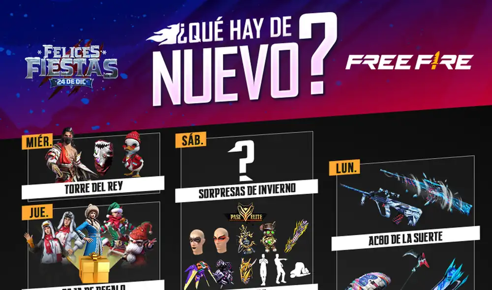 Jugadores de Free Fire y Free Fire Max pueden beneficiarse con la agenda semanal. Foto: Garena Jugadores de Free Fire y Free Fire Max pueden beneficiarse con la agenda semanal. Foto: Garena