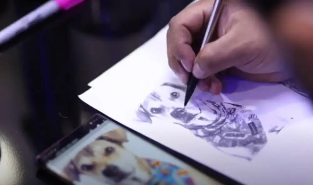 Desliza las imágenes para apreciar el increíble tatuaje que un joven se hizo en el brazo en honor a su perro. Foto: captura de YouTube Desliza las imágenes para apreciar el increíble tatuaje que un joven se hizo en el brazo en honor a su perro. Foto: captura de YouTube