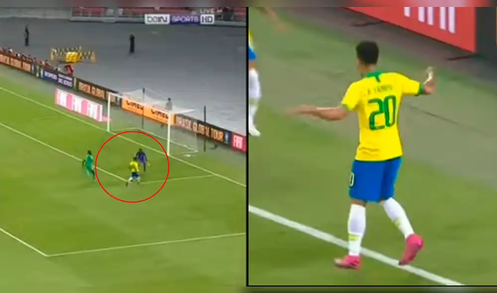 Brasil vs Senegal: Gol de Roberto Firmino para el 1-0. Foto: Captura de video.